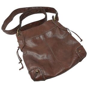 Canyon River Blues Crossbody Bag. Brown Leather